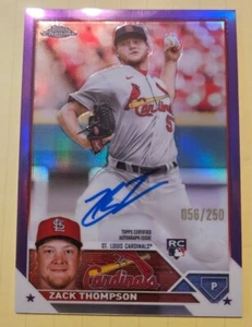 2023 Topps Chrome Rookie Autographs Zack Thompson RC Purple  56/250 On Card Auto - Picture 1 of 2