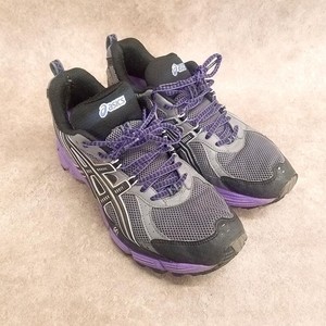 Asics Womens Gel Kahana 6 T2E6N Size 9.5 Gray Purple Trail Running Sneakers