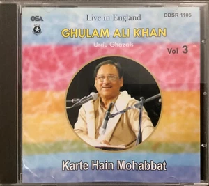 Karte Hain Mohabbat Live In England Vol 3 By Ghulam Ali - Pakistani Ghazals CD - Bild 1 von 2