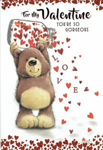 TARJETA DE SAN VALENTÍN Calidad Día de San Valentín Calidad Lindo Diseño de Oso - Imagen 1 de 3