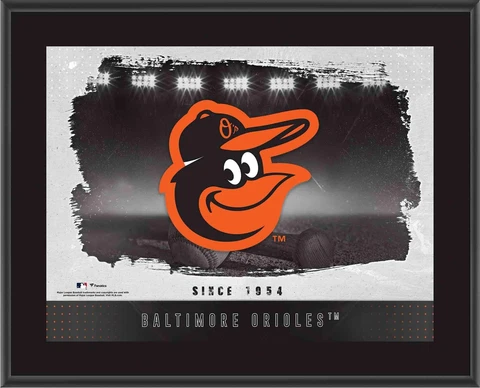 Baltimore Orioles 10.5" x 13" Sublimated Horizontal Team Logo Plaque Cover
