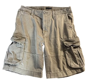 Nautica Cargo Shorts Mens 36 W X 10' Inseam Pockets Military Green 100% Cotton - Picture 1 of 10