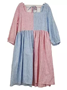 Unbranded Handmade Maxi Dress Striped Womens Sheer - Picture 1 of 6