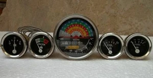 IH Farmall Tractor Gauge Set 300 350 Gas Utility Temp Oil Ampere Tachometer - Picture 1 of 5