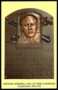 2006 Hank Greenberg Elected 1956 National Baseball Hall of Fame Postcard - Picture 1 of 2