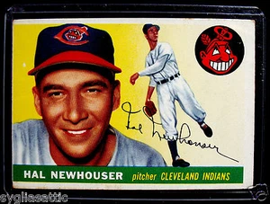 1955 Topps-HAL NEWHOUSER #24 Baseball Card-VG/EX Condition-CLEVELAND INDIANS - Picture 1 of 2