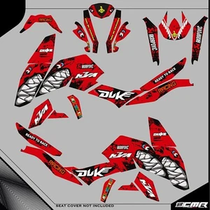 KIT Grafiche adesive In Cristal Per KTM DUKE 125 390 2011 - 2014 Adesivi Moto - Imagen 1 de 1