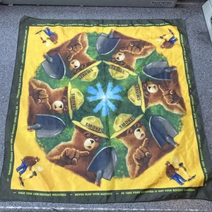 Bandana Smokey The Bear 19,5”x 20” camping prevención incendios forestales mercancía promocional - Imagen 1 de 6
