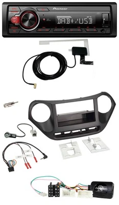 Pioneer 1DIN MP3 DAB USB Lenkrad Autoradio für Hyundai i10 ab 2014 schwarz - Bild 1 von 4