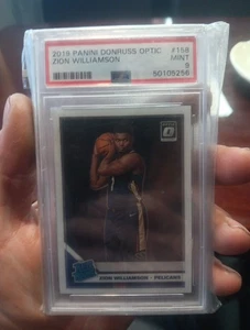 2018-19 Donruss Optic #158 Zion Williamson Rated Rookie Card PSA 9. NICE! - Picture 1 of 2