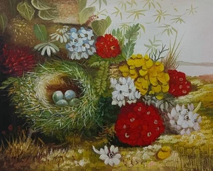 Classical Bird's Nest Canvas Hand Painted Oil Painting Wall Art Home Decor 10x8 - Picture 1 of 7