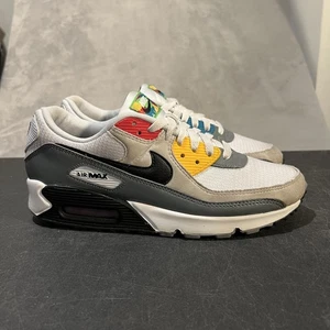 Nike Air Max 90 Shoes Mens Size 10 Peace Love Swoosh DM8151-100 Sneakers - Picture 1 of 10