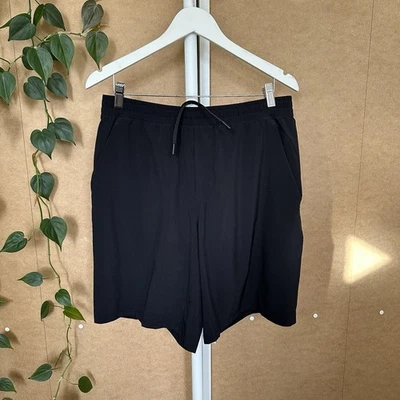 Pantalones Cortos Lululemon Pace Breaker Forrados Grandes 9” Entrepierna Negros Correr Yoga Gimnasio Foto 1 de 4