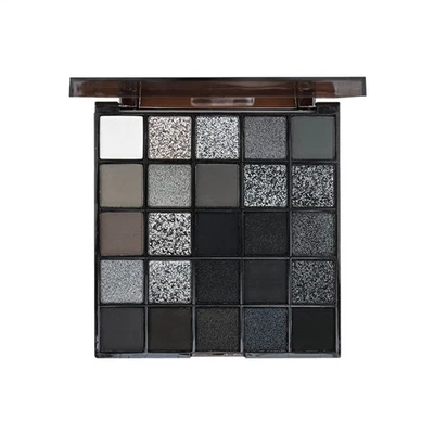 Dunkle Lidschattenpalette 25 Farben Matte schimmere schwarze rauchige Lidschatte - Bild 1 von 4