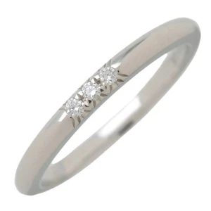 Auténtico anillo clásico Tiffany & Co. 3P diamante platino Pt950 US4,75-5 usado - Imagen 1 de 7