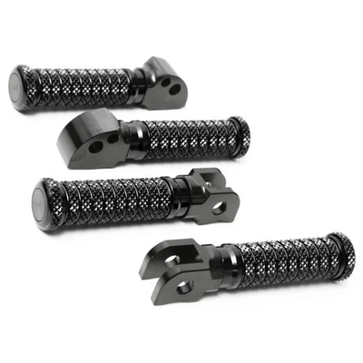 Clavijas de pie delanteras traseras CNC POLO negras para GSXR 600 06 07 08 09 10 11 12 13 Foto 1 de 4