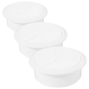 3 Pcs Copertura Del Foro Di Cablaggio Cavo Desktop Tappo Da Scrivania - Photo 1/12