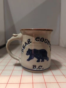 Vintage Harvey Salz glasiert Steinzeug Keramik Becher Bear County BC - Bild 1 von 5
