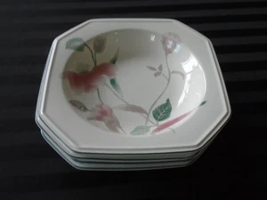 C-1028 4 Mikasa Continental Silk Flowers Soup Salad Cereal Bowls - Picture 1 of 5