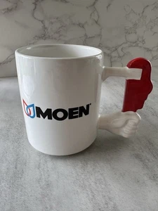 Moen Coffee Mug Red Pipe Wrench Handle 3D Promo Ceramic Plumber Gift USA - Picture 1 of 7
