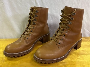 Madewell The Julien Schnürstiefel Lugsole Leder bison/braun Damengröße 9,5 gebraucht, in einwandfreiem Zustand - Bild 1 von 15