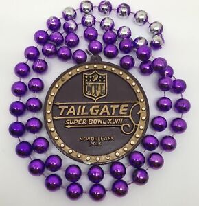 Super Bowl XLVII 47 Exclusive NFL Tailgate Party Commemorative Medallion Beads
