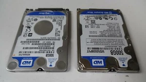 Pair of WD 500GB 5400RPM SATA HD Drives - WD5000LPVX - See Desc/Photos - Picture 1 of 4