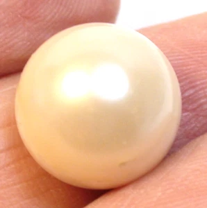 BIG! 17.50 ct GENUINE FRESHWATER 14.0 mm WHITE PEARL FOR YOUR PENDANT - Picture 1 of 7