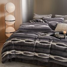 Bedding Set 4pcs A Fur Velvet +B Milk Velvet Duvet Cover Bed Sheet 2 Pillowcases