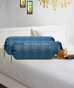 Bolster Cover Traditional Art Yoga Under Knee Pillow Cover Case 30 x 15 in - Picture 1 of 7