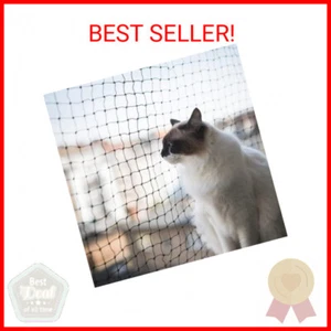 Cat Netting Balcony Pet Mesh Fence for Balcony Black Nylon Balcony Netting for P - Picture 1 of 2