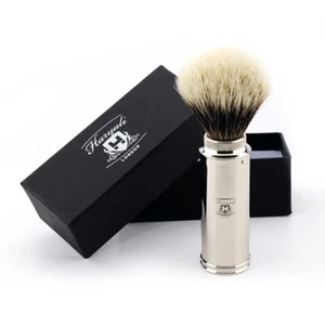 Perfect Travel Shave Silvertip Hair Shaving Brush Lightweight Silver Handle 1 PC - Picture 1 of 1