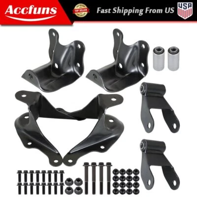 Kit de grillete y soporte de resorte de hoja de suspensión trasera apto para Ford Ranger 1986-1997 Foto 1 de 4