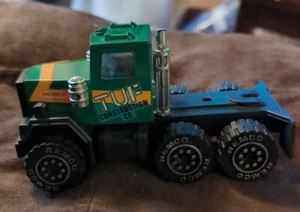 Remco Rare 1986 TUF Construction Semi Truck Green Metal 5" Vintage Diecast - Picture 1 of 7