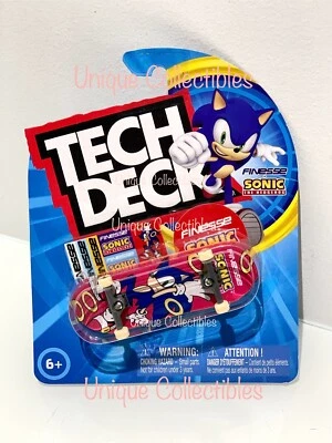 Tech Deck Finesse Sonic the Hedgehog Sonic Fingerboard Skateboard Brand NEW - Image 1 of 2