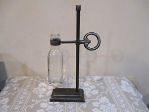  Hanging Bud Vase Suspended on a Metal Stand, 12" Tall (1pc)
