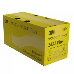 3M Japan 243J Plus Masking tape Automotive refinish Width 18mm BOX 70rolls Japan - Picture 1 of 2
