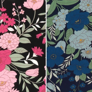 100% Cotton Poplin Fabric Rose & Hubble Floral Flowers Ivywood Close - Picture 1 of 3