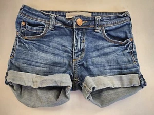 Epic Threads Girls Kids 12 Shortie 3046 Cotton Stretch Cuffed Whiskered Denim - Picture 1 of 8