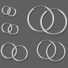 1 Paar Creolen aus 925 sterling Silber Ohrringe Creole 8 10 12 bis 75 mm silbern