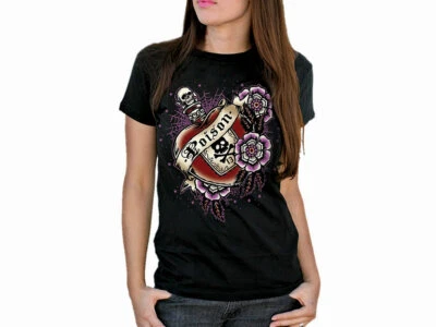 Camiseta Lucky 13 Cold Heart Girlfriend S M L Rockabilly Pin up Foto 1 de 2