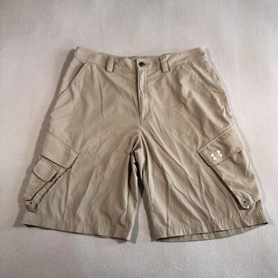 Pantalones Cortos de Carga Under Armour Para Hombre 34 Beige Nylon Ripstop Exterior Caqui Pesca Foto 1 de 4