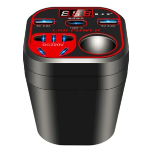 Car Power Inverter Converter Type-C USB Charger Socket Fast Charge For Laptop - Picture 1 of 24