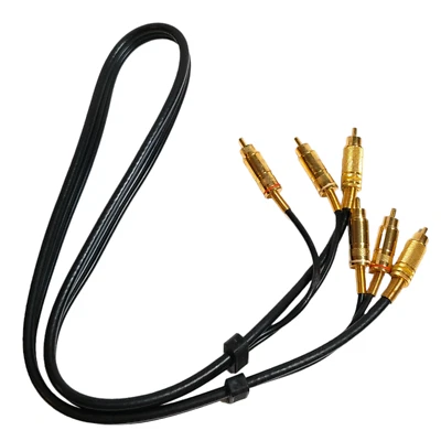 RCA Audio Video Cables Cords AV Sound Triple Red White Yellow Gold Connectors - Image 1 of 4