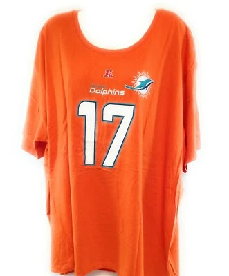 Womens NFL Majestic Miami Dolphins Ryan Tannehill #17 Orange Tee T-Shirt - Image 1 of 4