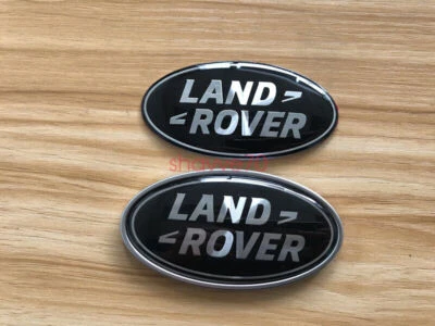 para Land Rover LR3 Discovery Freelander rejilla/puerta trasera emblema negro insignia ovalada Foto 1 de 4