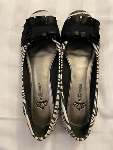 Fergalicious zebra flats.  used, Good condition  size 8 medium - Picture 1 of 4