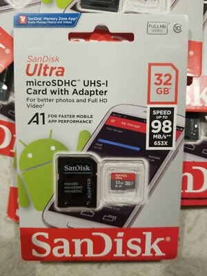 SanDisk Ultra 32GB Micro SD C10 SDHC SDXC Flash Memory TF Card - Image 1 of 3