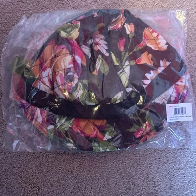 Vera Bradley 英国玫瑰 Newsgirl 帽子 花卉 OSFA 绗缝羊毛衬里 全新带标签 — 第 1/3 张图片