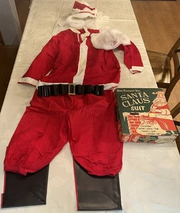 1950s SANTA CLAUS COSTUME Complete OUTFIT in Orig BOX by BEN COOPER READ - Picture 1 of 20